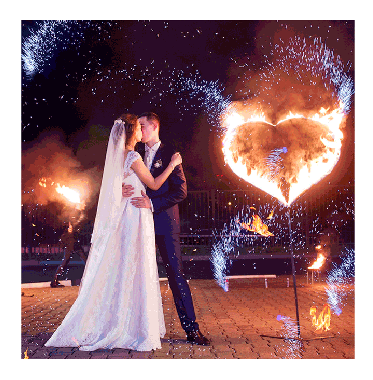 Организация пиротехнического шоу на свадьбу  Кизел | kizel.salutsklad.ru